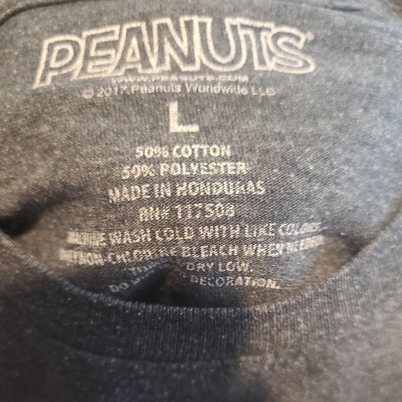 Peanuts Snoopy I Don’t Do Mornings Men’s T-Shirt Gray Large - Picture 6 of 6